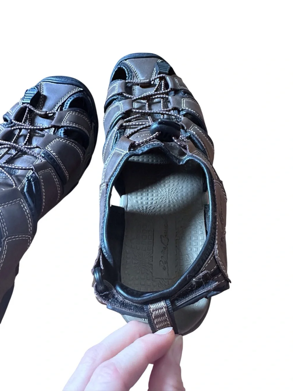Eddie Bauer Men’s Closed-Toe Sport Sandals in Dark Brown/Black